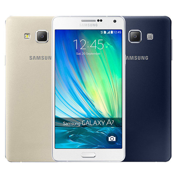 Refurbished Original Samsung Galaxy A7 A7000 Dual SIM 5.5 inch Octa Core 2GB RAM 16GB ROM 13MP Camera 4G LTE Mobile Cellphone Free DHL 1pcs