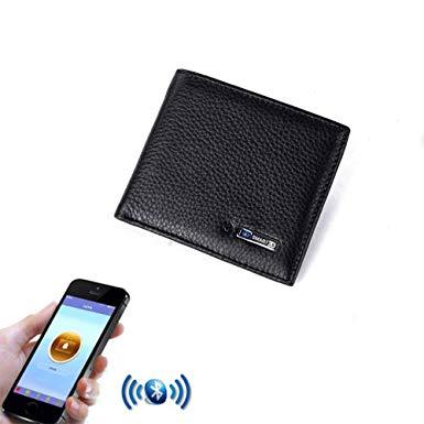 Genuine Leather Men Wallet sintelligent bluetooth anti loss anti theft Wallet Zip Coin Pocket Purse Cowhide Leather Wallets For IOS Android