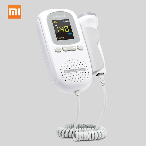 Xiaomi Mijia Andon Doppler Fetal Heartbeat Detector FD-600G 2.0MHz Advanced Sensitive Probe Smart Reduce Noise Explore For Baby