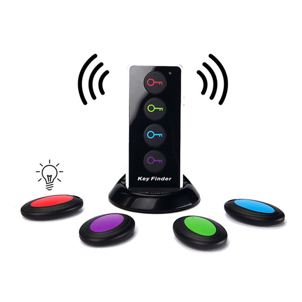 1Set Advanced Wireless Key Finder Remote Key Locator Anti-Lost Alarm With Torch Function 4 Receivers And 1 Finder