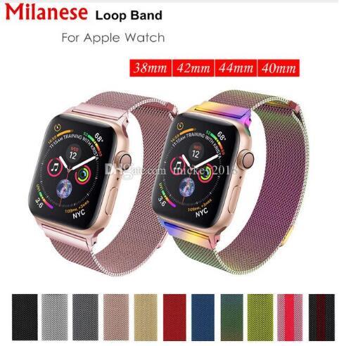 lanese Loop Band watchban for Apple Watch Band Series 1 2 3 Magnetic Stainless Steel Watch Strap 38mm 42mm With Adapter Connector Free Ship