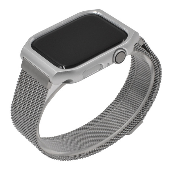 Milanese Loop Band for Apple Watch Band Series 4 Magnetic Stainless Steel Watch Strap 40mm 44mm With Adapter Connector for iwatch