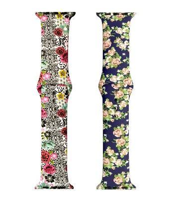 For Apple Watch Replacement Bands Lilly inspired Pulitzer Silicone 38mm 42mm Watch Band Straps Luxury Watchband