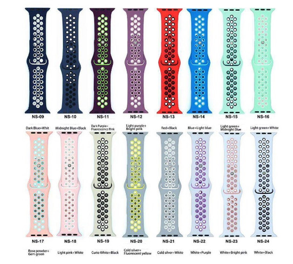 Sport Watchband 42mm 38mm Silicone iwatch Series 3 2 1 Wrist Bands Bracelet Rubber Watch Band Belt Strap For Apple Watch Replacement