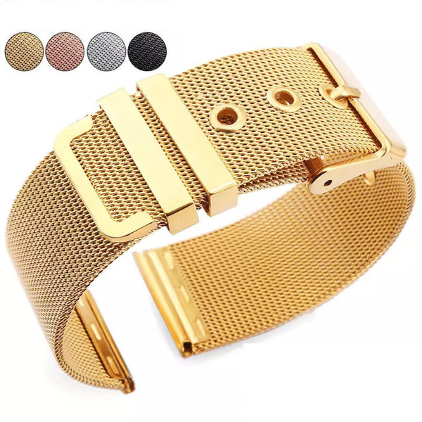 Milanese Loop band watch straps for apple watch 1 2 3 4 5 band For iwatch 38 40 42 44mm Stainless Steel strap metal watch connector