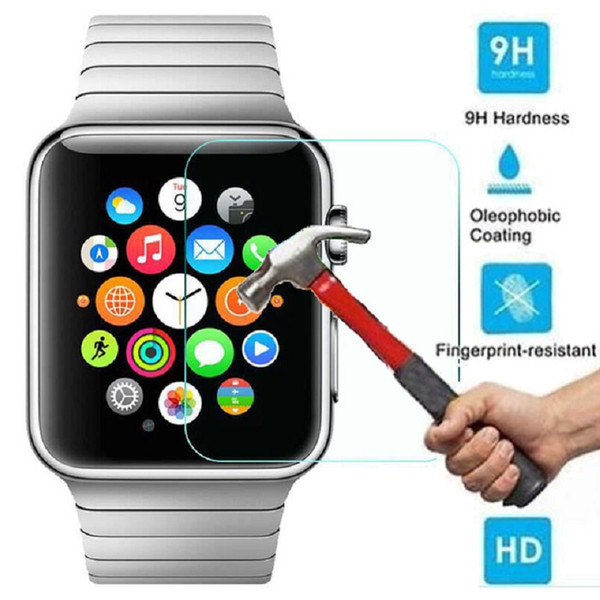 0.3mm 2.5D 9H Tempered Glass Cover Screen Protector Flim For Apple Watch iWatch 1/2/3/4 38mm 42mm 40mm 44mm With Retail Package