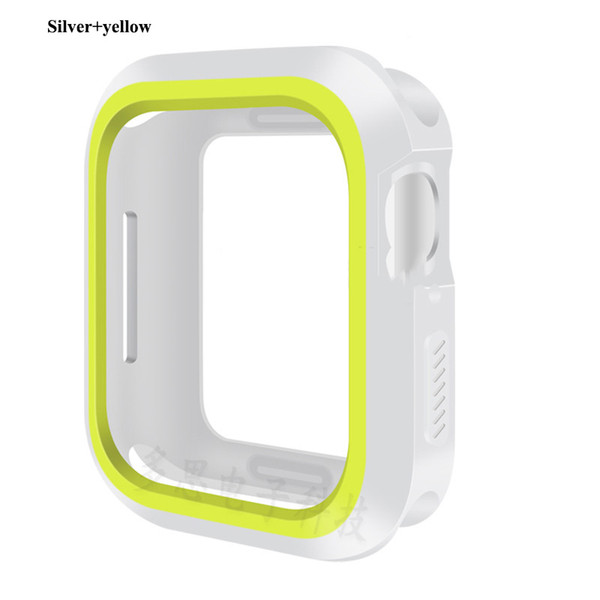 50pcs Dual colular Protective silicone case for Apple watch 4 cases 360 protection tpu cover covers hoesje tok kryt estuches etui coque capa