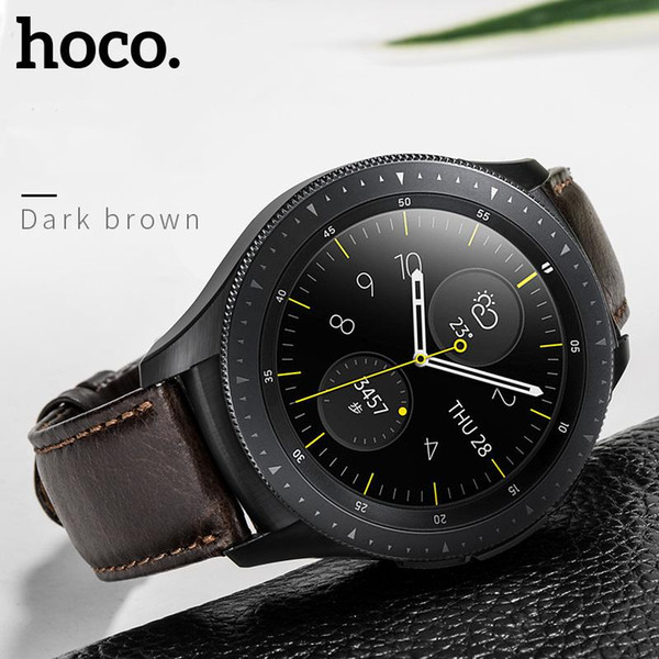 For Samsung Galaxy Watch 42mm Also HOCO 20mm 22mm Genuine Leather Business Casual Strap Compatible For Samsung Galaxy Watch