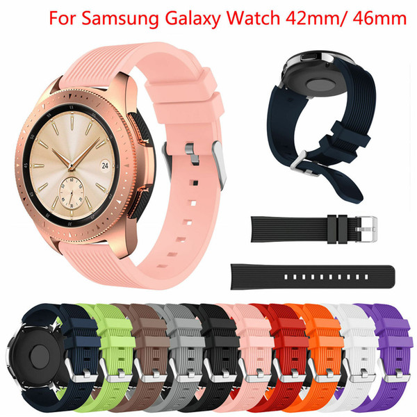 Soft Silicone Watch Band Strap for Samsung Galaxy Watch 42mm 46mm Colorful Replacement Wrist Bands Strap For Galaxy Smart Watch