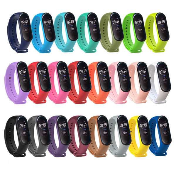 Silicone Strap for Xiaomi Mi Band 3 4 Replacement Watchband Wrist Strap for Miband 3 4 Bracelet 23 Colors