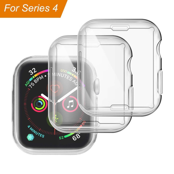 360° protection Crystal Clear Soft TPU case cover For APPLE Iwatch Series 1 2 3 4 38mm 42mm 40mm 44mm 300pcss/lot