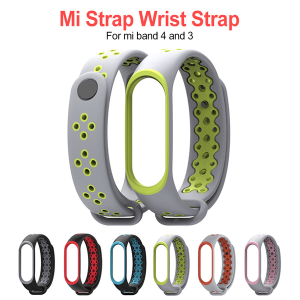 Double Colors Replaceable Smart straps Watch Band Multi color silicone wrist replacement for M3 M4 to replace the bracelet