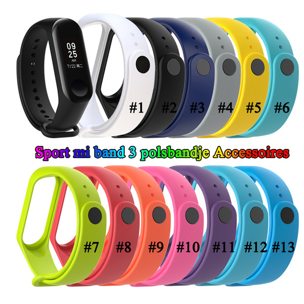 Smart Band Strap Sports Wristband Accessories Silicon Replacement Wristband For Xiao Mi M3 Outdoor Fitness Smart Bracelet