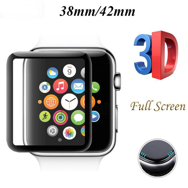 3D Curved Full Coverage Tempered Glass For Apple Watch 1/2/3/4/5 Full Screen Protector Cover 38mm/42mm 40MM 44MM