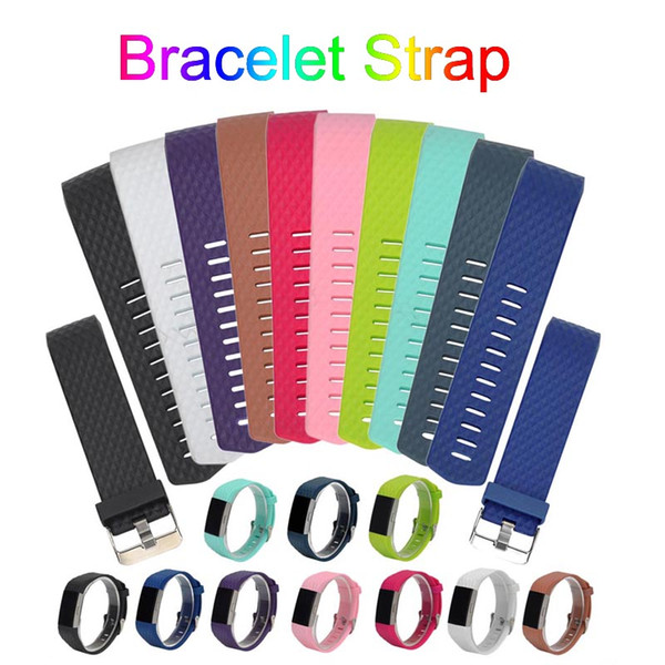 Colorful Replacement Strap Bracelet Soft Silicone Watch Band Wrist Strap For Fitbit Charge 2 Band Free shipping