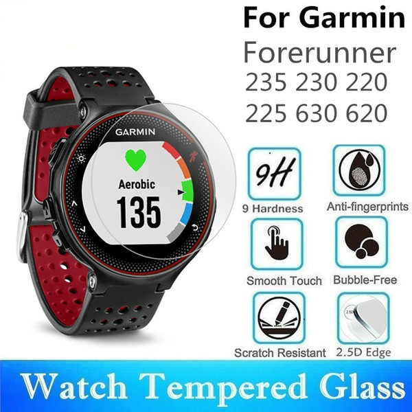 10PCS Tempered Glass For Garmin Forerunner 235 230 220 225 630 620 Round Smart Watch Screen Protector Protective Film