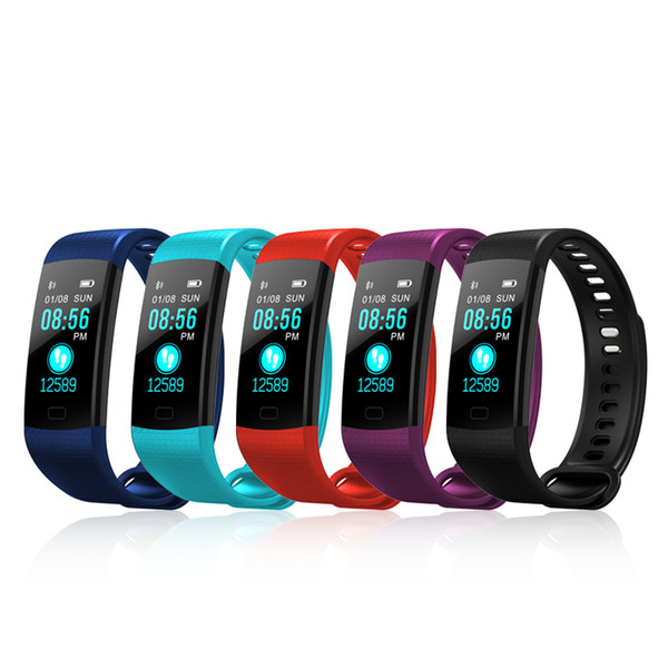 Smart Band Y5 Heart Rate Blood Pressure Monitor High Brightness Colorful Screen Smart Bracelet Wristband Notification sport watch