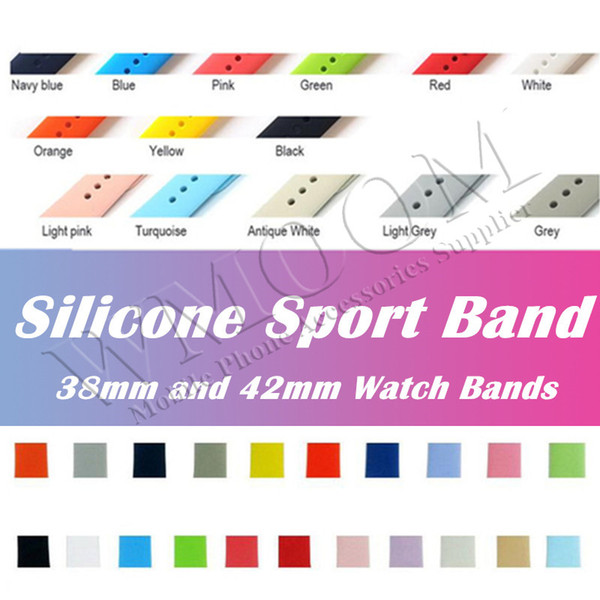 42 Colors Watch Band Rubber Strap For Watch Silicone Smart Watch Bracelet Replacement Band 38mm 42mm 40mm 44mm Sports Edition