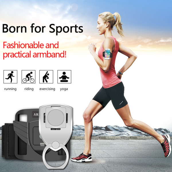 Sport Cellphone Arm Bags Running Fitness Wristband Arm Bag cycle Mobile Phone Bag Noctilucan Magic sticker