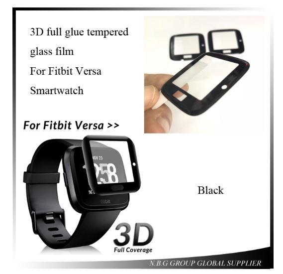 3D Curved Tempered Glass Screen Protector Fitbit Versa light Fitness Tracker Watch Waterproof anti-scratch&Screen Protection Film AIPA