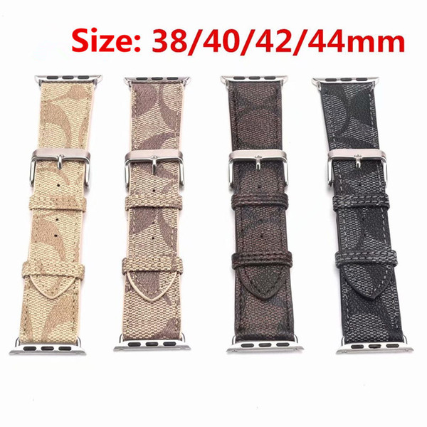 For Apple Watch Series 4 Luxury Wristband Smart Straps 38mm 42mm 40mm 44mm Size Watchbands Leather Sports Watch Belt Watch Band