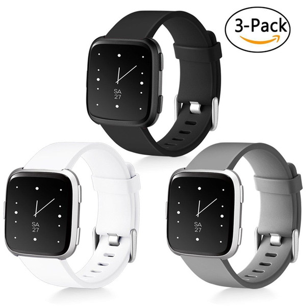 Fitbit Versa Bands Classic Accessory Replacement Sport Bands for Fitbit Versa Smartwatch Small Large (3 Pack)