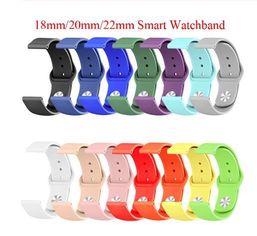 Watch Strap For Amazfit Bip Silicone 20 22mm Colorful Watchband for Samsung Galaxy Watch Active 42mm 46mm Gear S2 S3 wrist Band