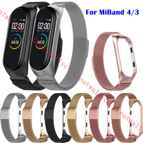 Milanese Magnetic Strap for Xiaomi Mi Band 4 3 Metal Stainless Steel Bracelet for MiBand 4 NFC Replacement Wristband Accessories