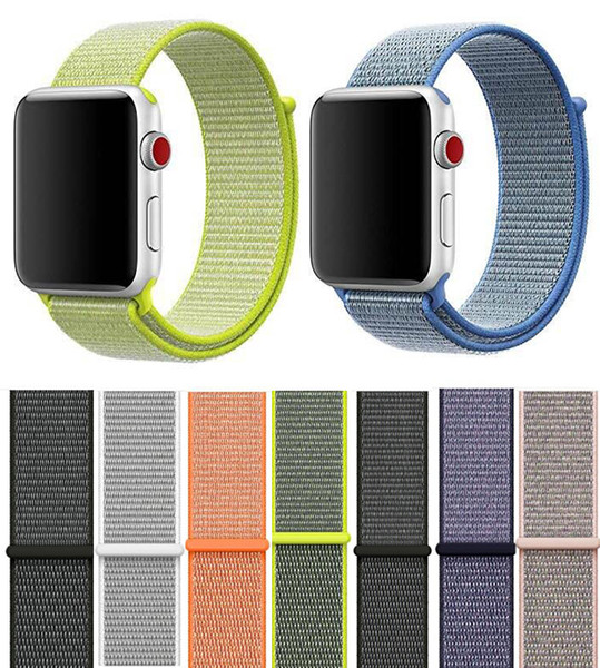 band for apple watch series 1/2/3/4 woven nylon band strap for iWatch colorful pattern classic buckle 38mm 42mm