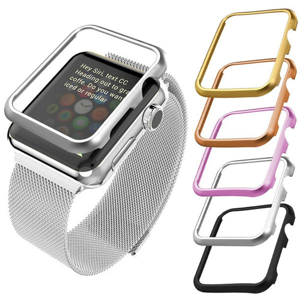 Luxury Metal Alloy Watch Full Case for Apple Watch Band 42mm 38mm iWatch Serise 3 2 1 Aluminum Frame Watch Protective Cover