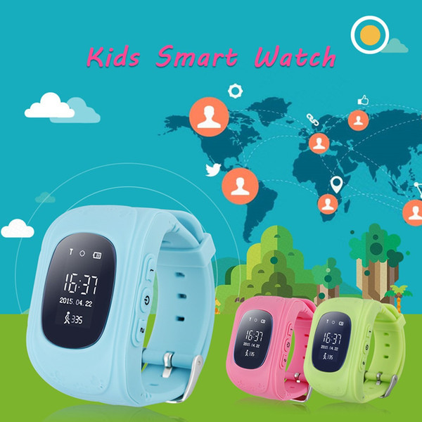 kids smart watches kids gps watches q50 tracker kids safety watch LBS location support SIM card for IOS Android phone