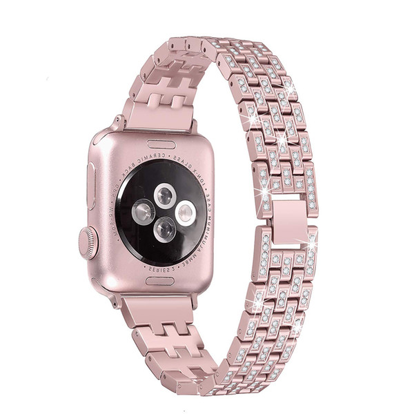 2019 New women Diamond watch strap For Apple Watch 38mm 42mm 40mm 44mm Band iWatch series 4 3 2 1 stainless steel strap bracelet