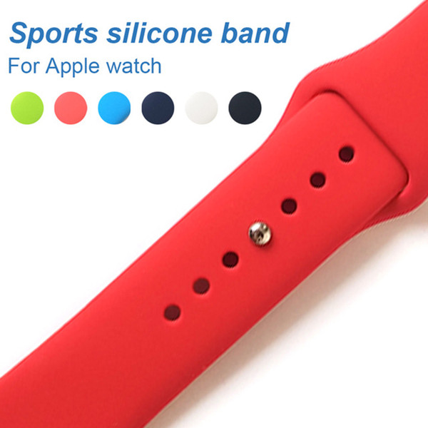 For Apple Watch Series 4 44mm 40mm Sport Replacement Silicone Strap Bracelet for iWatch 2/3 42mm 38mm Watchstrap