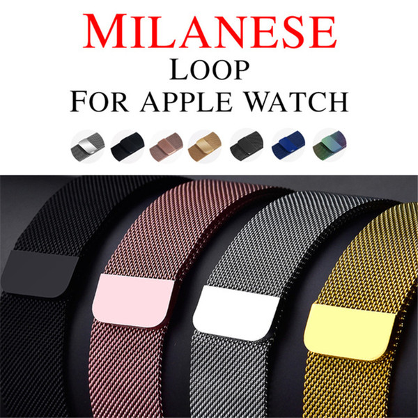 Milanese Loop Band for Apple watch 42mm/38mm Stainless Steel Belt Magnetic adjustable Bracelet Replacement Strap for iwatch Series 3/2/1