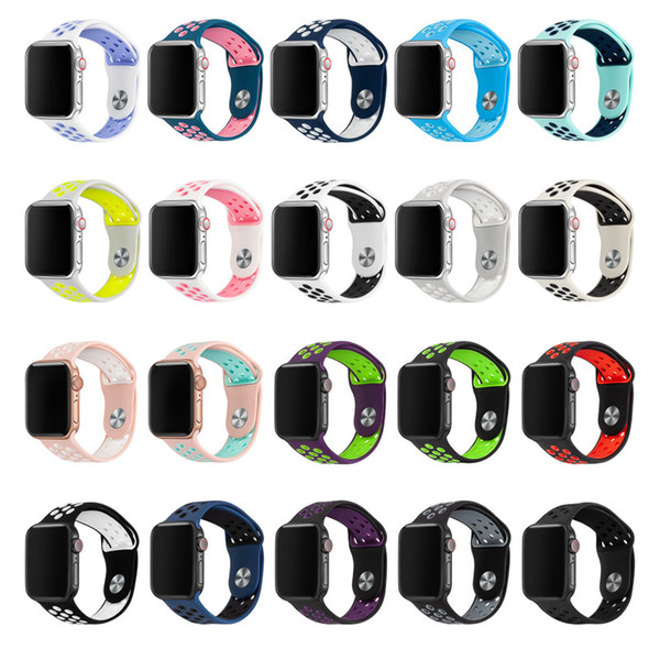 Soft Silicone Replacement Sport Band For 38mm/42mm Apple Watch Series4/3/2/1 42mm Wrist Bracelet Strap For iWatch Sports Edition 81010