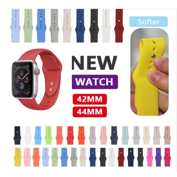 Silicone strap band for Apple watch band Strap 40mm 44mm 42mm 38mm bracelet Rubber watchband for Series 4/3/2/1 watch