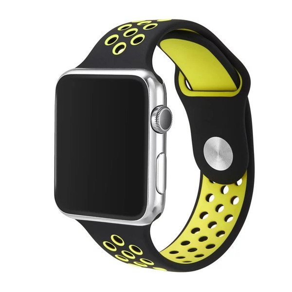 Arrival Design Silicone Band With Connector Adapter Clip For Apple Watch Silicon Strap For iPhone iWatch Sport Buckle Bracelet 100pcs