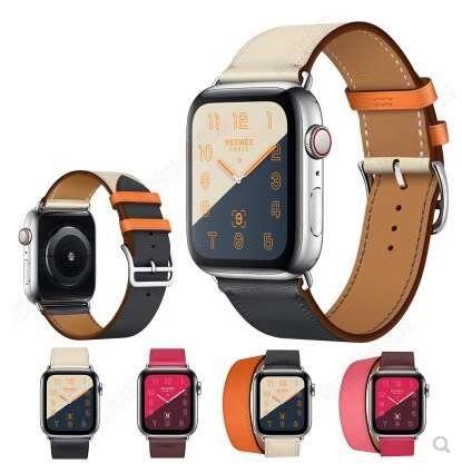 For Apple Watch Band Series 4 Replacement Watchband Wrist Band luxury Designer Brand Leather Straps With Adapter iwatch Bands 38/40/42/44 mm