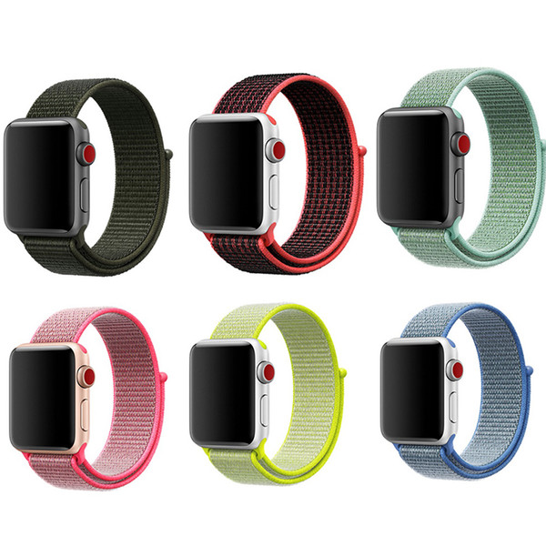 For iWatch 3/2/1 bracelet Apple Watch band 42mm 38mmnylon sport loop strap wrist watchband accessories series 1 2 3 woven Retail link