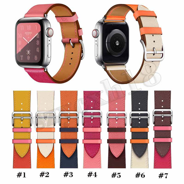 For Apple Watch Bands WristBand Series 4 Replacement Watchband luxury Designer Brand Leather Straps With Adapter iwatch Bands 38/40/42/44 mm