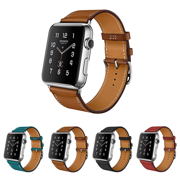 Good Quality Genuine Leather Straps For Apple Watch Band Sport 38mm 42 Series 1 Series 2