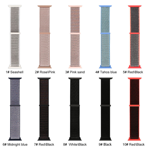 For Apple iWatch Wristband Replacement Watchband for iwatch 44mm 38mm 42mm 40mm watch band Soft Nylon Sport Loop Replacement with OPP Bag