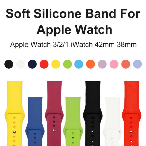 Silicon Sport Band for Apple Watch Series 3 2 1 Replacement Watch Strap for i iWatch Bands 42mm 38mm watchband