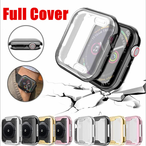 For Apple Watch Series 4 Cases 44mm 40mm Soft TPU Electroplated Colorful Plating Watch Cover 360° Full Protection for iWatch 4 Case