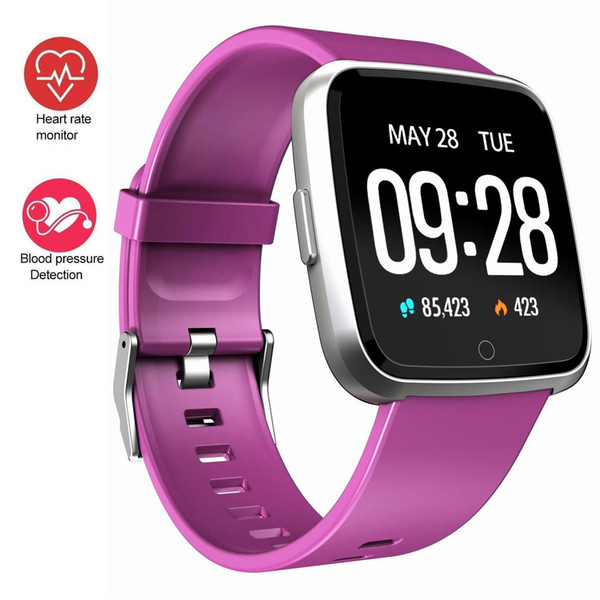 1.3 Inch Touch Screen Smart Watch IP67 Waterproof Sport Bracelet Motion Record Blood Pressure Heart Rate Monitor Smartwatch For IOS Andriod