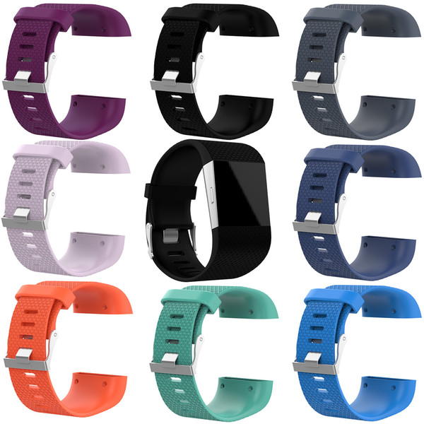 10pcs/set Soft Silicone Wristband Bracelet Band Sports Watch Strap For Fitbit Surge