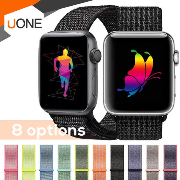 For apple watch series 4 iwatch bands 18 color Soft Nylon Sport Loop apple watch band strap 40mm 44mm braceles iwatch 4 series bands opp bag