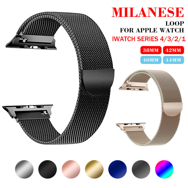 Milanese Stainless Steel Loop band For Apple Watch series 1/2/3/4 Bracelet strap for iwatch 38mm 40mm 42mm 44mm