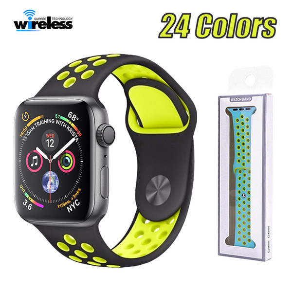 Silicone strap for Apple Watch Band 42mm Bracelet 40mm 44mm for Apple Watch Strap Rubber iwatch band 4/3/2 38MM Sport Wristbands