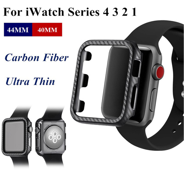 Carbon Fiber For Apple Watch 42MM 38MM Hard PC Case Protective Frame For iWatch Series 4 3 2 1